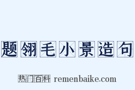 题翎毛小景造句是什么意思的图片